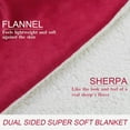 thumbnail image 3 of Howarmer Sherpa Fleece Blanket, Red Thick Fuzzy Warm Soft Blankets and Throws for Sofa, 90"x90", 3 of 7