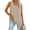 Khaki, variant on Langwyqu Summer Sleeveless Women V Neck Casual Tank Tops Solid Shirt