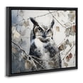 thumbnail image 2 of Stupell Industries Farmhouse Horned Owl Perched Black Floating Frame Canvas Art, 21 x 17, by Franklyn Gregory, 2 of 8