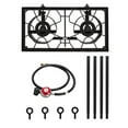 thumbnail image 3 of YDLW 2 Burner Gas Propane Cooker Outdoor Camping Picnic Stove Stand BBQ Grill,Gas Cooker Outdoor Camping Stove,150000 BTU, 3 of 12