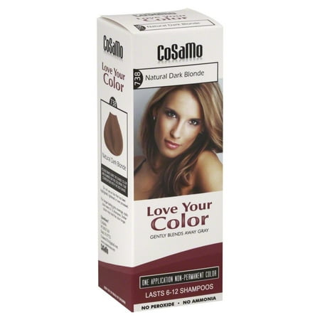 Cosamo Love Your Color Non-Permanent Hair Color, #738 Natural Dark Blonde, 3 fl