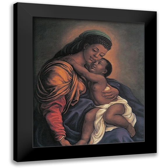 Unknown 12x14 Black Modern Framed Museum Art Print Titled - Black Madonna