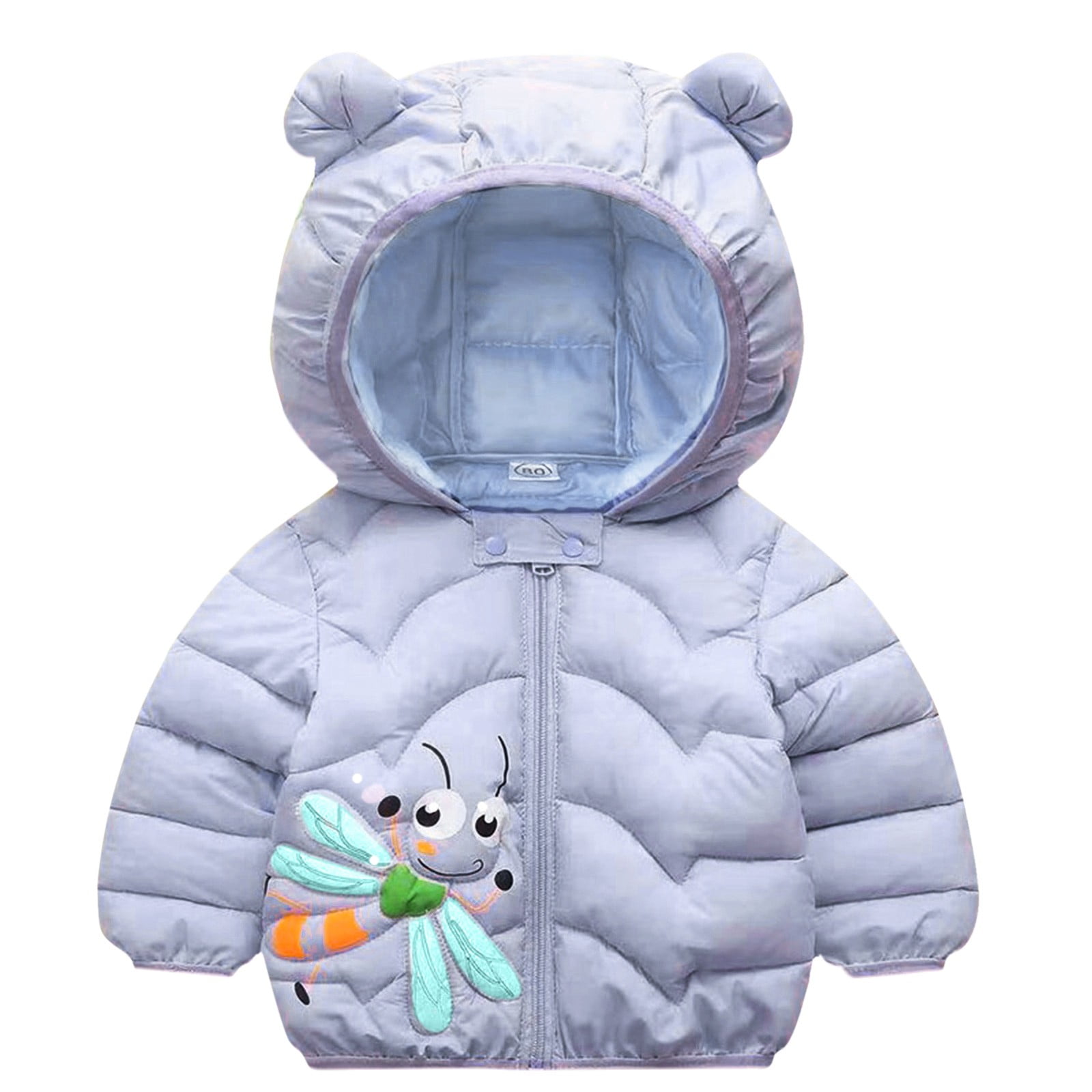 nsendm Big Kid coat Toddler Snow Jacket Toddler Boys Girls Winter Windproof Cartoon Prints Bear Ears Hooded Coat Jacket Kids Warm 6x Girls Clothes
