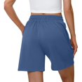 thumbnail image 4 of Yubnlvae High Waist Tie Shorts - Women's Summer Casual Drawstring Shorts with Pockets, Comfortable Loose Fit Bermuda Length (C | L), 4 of 6