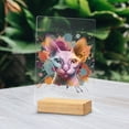 thumbnail image 2 of Sphynx Portrait Watercolor Vintage Retro Styles Acrylic Plaque Sign Ashwood Base Cat Lover Kitten Owner Gifts Idea Home Desk Decor - 00001, 2 of 5