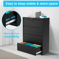 thumbnail image 4 of Garvee Filing Cabinets with 4 Drawers, Metal Storage Cabinet W/Lock and Key for Organization Hanging Letter/Legal/A4/F4 Size, Black, 4 of 6