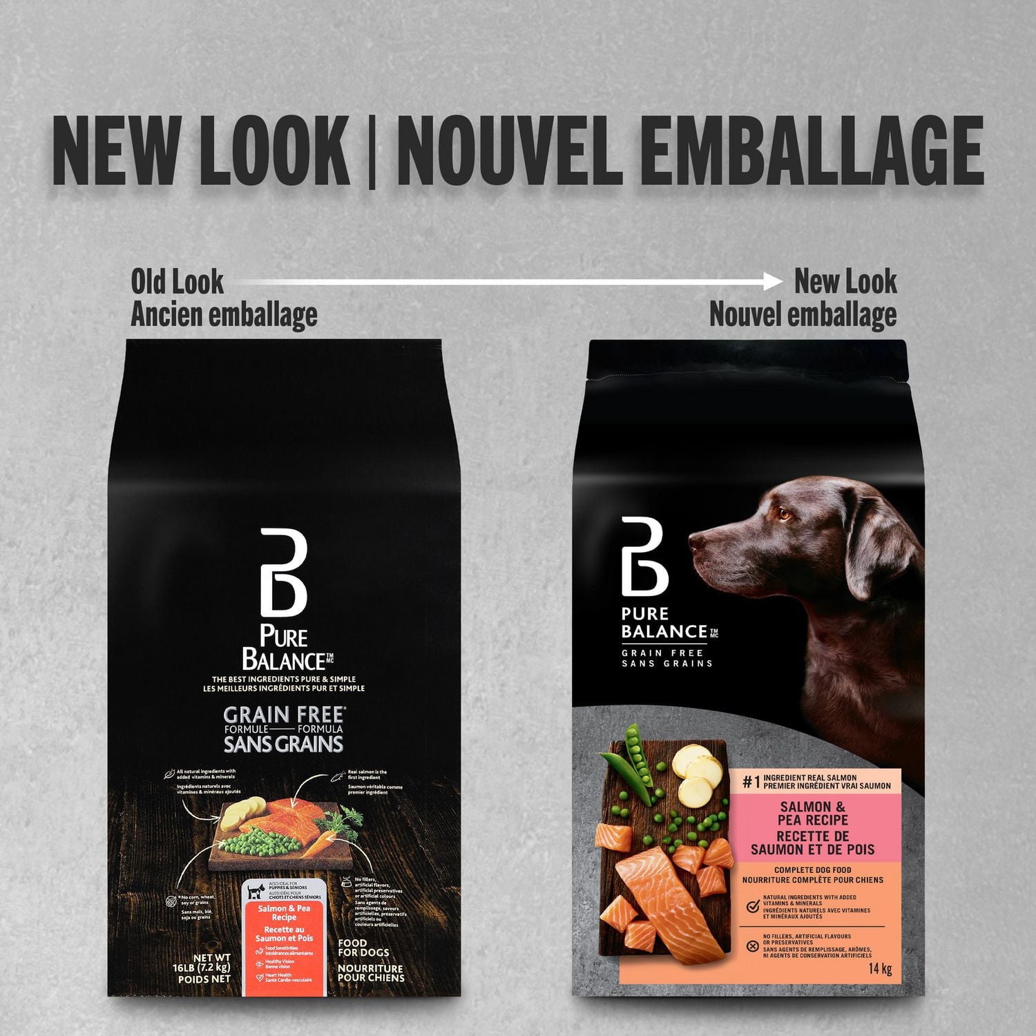 Pure Balance Grain Free Salmon & Pea Recipe Dry Dog Food, 100 g, 3.6 kg, 7.2 kg, 14 kg