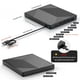 thumbnail image 5 of Unidad de CD DVD externa, grabadora de CD USB 3.0 ultradelgada con 4 puertos USB y 2 ranuras para tarjetas TF/SD, 5 of 5