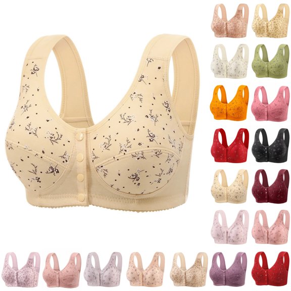 Women's Plus Size Wireless Push Up Bra Cute Comfortable Breathable Seamless Everyday T Shirt Bralette Full Coverage Lightweight Support Underwear Bra