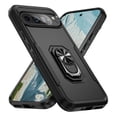 thumbnail image 2 of for Google Pixel 9 / 9 Pro Case, Slim Fit Military Grade Drop Tested Dual Layer Shockproof Case with 360 Ring Holder Kickstand Protective Rugged Car Magnetic Non-Slip Phone Case,Black, 2 of 10