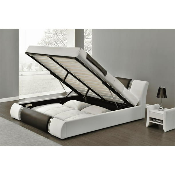 Kingway Furniture Zender Storage, Black King Size Platform Bed With Storage