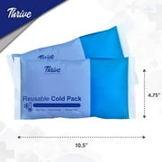 Thrive 2 Pack Reusable Cold Compress Ice Packs for Injury, Gel Ice Pack for Pain Relief & Rehabilitation