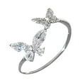 thumbnail image 3 of Butterfly Ring Female Design Fashion Index Finger Advanced Feeling Cool Personality Open Ring Jewelry Rings Adjustable Rings For Women (Rings), 3 of 9