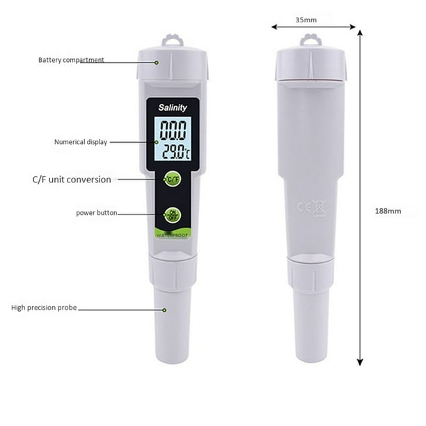 Sea Water Hydrometer TPH 02154 Salinity Meter Seawater Hydrometer Salt
