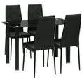 thumbnail image 1 of HOMCOM Ensemble de Table à Manger Ensemble Moderne de Table et Chaises de Cuisine 5 Pcs, 1 of 10