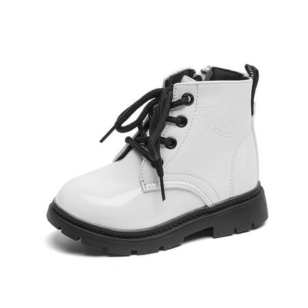

QWZNDZGR 2022 New Winter Children Shoes PU Leather Waterproof Boots Kids Snow Boots Brand Girls Boys Casual Boots Fashion Sneakers