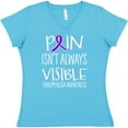 thumbnail image 3 of Inktastic Fibromyalgia Awareness Pain Isn't Always Visible Women's V-Neck T-Shirt, 3 of 5