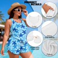 thumbnail image 6 of Xoenoiee Blue Starfish Print 2026 Tankini Swimsuits for Women, Two Piece Bathing Suits with Shorts, Modest Tank Top and Swim Shorts with Pockets, 5XL, 6 of 7