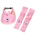 thumbnail image 3 of Children Summer Hat with Sleeves Cartoon Sun Protection Cap Set Wide Brim Beach Cap with Sleeves, 3 of 6