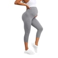 thumbnail image 2 of Bixock Maternity Leggings Capri Pants High Waist Over The Belly Yoga Pant Workout Pregnancy Pants Activewear Maternity Clothes, 2 of 7