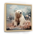 thumbnail image 2 of Designart "Polar Bear In Pastel Calmness" Animals Bear Floater Framed Wall Art Prints, 2 of 5