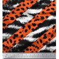 thumbnail image 1 of Soimoi White Heavy Canvas Fabric Leopard & Wild Animal Skin Print Sewing Fabric BTY 58 Inch Wide, 1 of 3