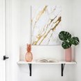 thumbnail image 4 of Canvas Wall Art, White Gold Modern Framed Canvas Prints for Kitchen Bedroom, Abstract Vintage Marble Geometric Small Gallery Wrapped Wall Decor for Home Office, Gifts, 8"x12" Ship Next Day, 4 of 9
