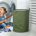 thumbnail image 5 of Patterned Linen Laundry Hamper Large Open Top with Breathable -Blend Fabric for Bedroom or Bathroom Durable Round Cylindrical Design for Clothes with Easy, 5 of 5