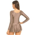 thumbnail image 3 of inhzoy Women Summer Tunic Dress Long Sleeve Oil Glossy Casual Mini Dress, 3 of 8
