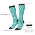 thumbnail image 4 of Naloa Aquamarine Glitter1 Thigh High Socks Extra Long Stretchy Sock Women Over Knee High Opaque Stocking Daily Wear, 4 of 6