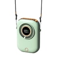 thumbnail image 3 of CoreLiving Neck Fan Portable, Wearable Personal Fan with Adjustable Lanyard and Desktop Bracket, USB Rechargeable Bladeless Cooling Fan for Outdoor Travel, Green, 3 of 10