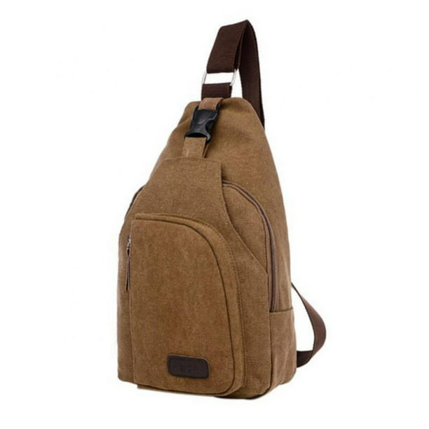 Canvas Sling Bag - Small Crossbody Backpack Shoulder Casual Daypack ...