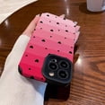 thumbnail image 4 of for iPhone 11 Case Women Girl Leather Grain Cute Luxury Gradient Color Love Heart Pattern Silicone Phone Case Accessories Camera Protection Shockproof Anti-Fall Cellphone Case 6.1''-Pink, 4 of 13
