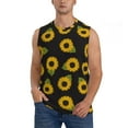 thumbnail image 1 of Bingfone Sunflowers Pattern Men's Tank Tops Workout Sleeveless Tee Shirts Running Beach Tanks for Men-Large, 1 of 7