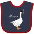 thumbnail image 3 of Inktastic French Goose Says Honque Boys or Girls Baby Bib, 3 of 4