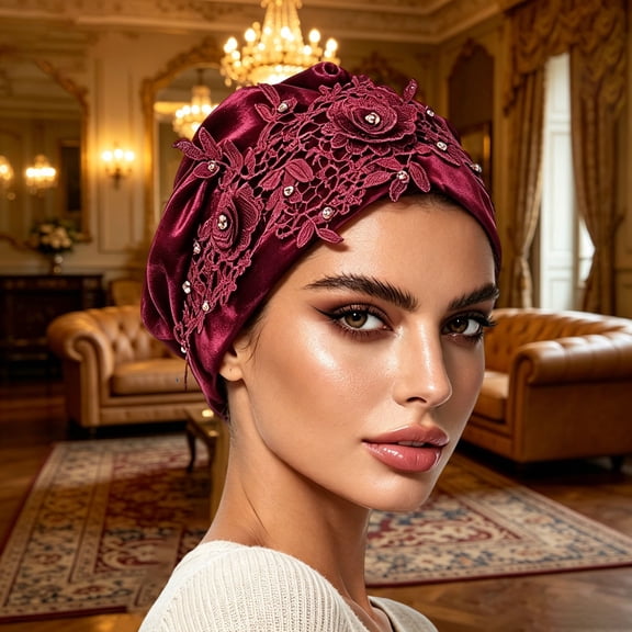 ISUHAZBO Head Wraps For Women Adjustable Satin Bonnet For Sleeping Double Layer Wrap Reduce Friction Frizz Natural Curly Turban Headwraps One Size