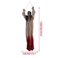 thumbnail image 3 of Fnyoxu 40 Inch Halloween Hanging Ghost Decoration, Halloween Scary Hanging Ghost Girl with Light-up Head for Halloween Outdoor, Yard, Patio Decoration, Halloween Haunted House Decorations, 3 of 7