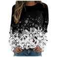 thumbnail image 1 of EHQJNJ Chandails en Molleton à Col Rond pour Femmes, Imprimé Graphique de Noël, Pull à Col Rond, Manches Longues Décontractées, Blouse Ample, 1 of 4
