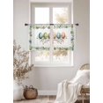 thumbnail image 3 of Easter Colored Egg Sheer Curtains 2 Panels Set Green Leaf Blue Egg Plants Spring Sheer Window Curtains Light Filtering Rod Pocket Voile Drapes for Bedroom Living Room 52"x45", 3 of 8