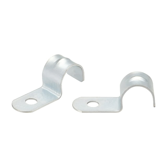Abrazadera de tubo de acero galvanizado reforzada con nervio de 5/8" de Uxcell, paquete de 100