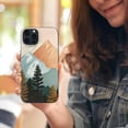 thumbnail image 5 of ONETECH Compatible with iPhone 14 Clear Case,Mountain Forest Nature Landscape iPhone Case for Women Men,Four Corner Reinforced Shockproof  Bumper Phone Cover Designed for iPhone 14 6.1 Inch, 5 of 5