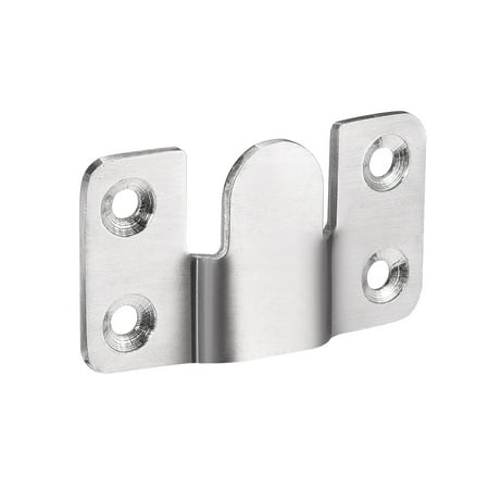 

Unique Bargains Flush Mount Bracket Stainless Steel Wall Clip Hook for Picture Frame Hanger 10Pcs