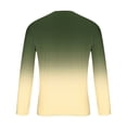 thumbnail image 3 of Kukoosong Men's Slim Fit Athletic Long Sleeve Tee Shirt, Gradient Color Block Fade Tops, Fall Winter Crew Neck Stretch Workout Tee, 3 of 5