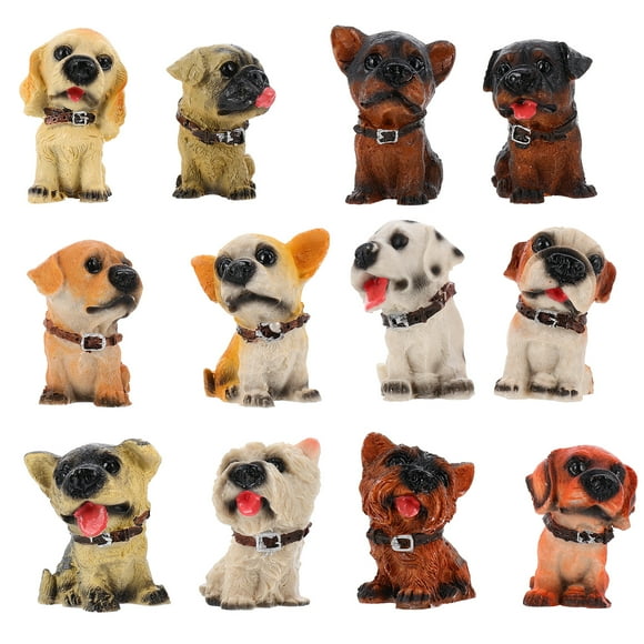 12pcs Dog Figurines Playset Realistic Detailed Puppy Figures Dogs Animals Toy
