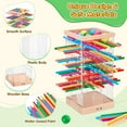 thumbnail image 5 of Vggrvlo Wooden Stick Game 42 Colorful Sticks Dice Games for Ki-ds 3-6 Years Kerplunk Family Games for Ki-ds and Adults, 5 of 8