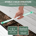 thumbnail image 2 of OBENSKY Galvanized Raised Garden Bed Outdoor 8x2x1.5ft Oval Metal Planter Box with 5 Support Bars for Vegetables, Flowers - White, 2 of 11