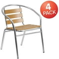 thumbnail image 3 of Flash Furniture Commercial Aluminum Restaurant Stack Chair, PK4 4-TLH-017W-GG, 3 of 9