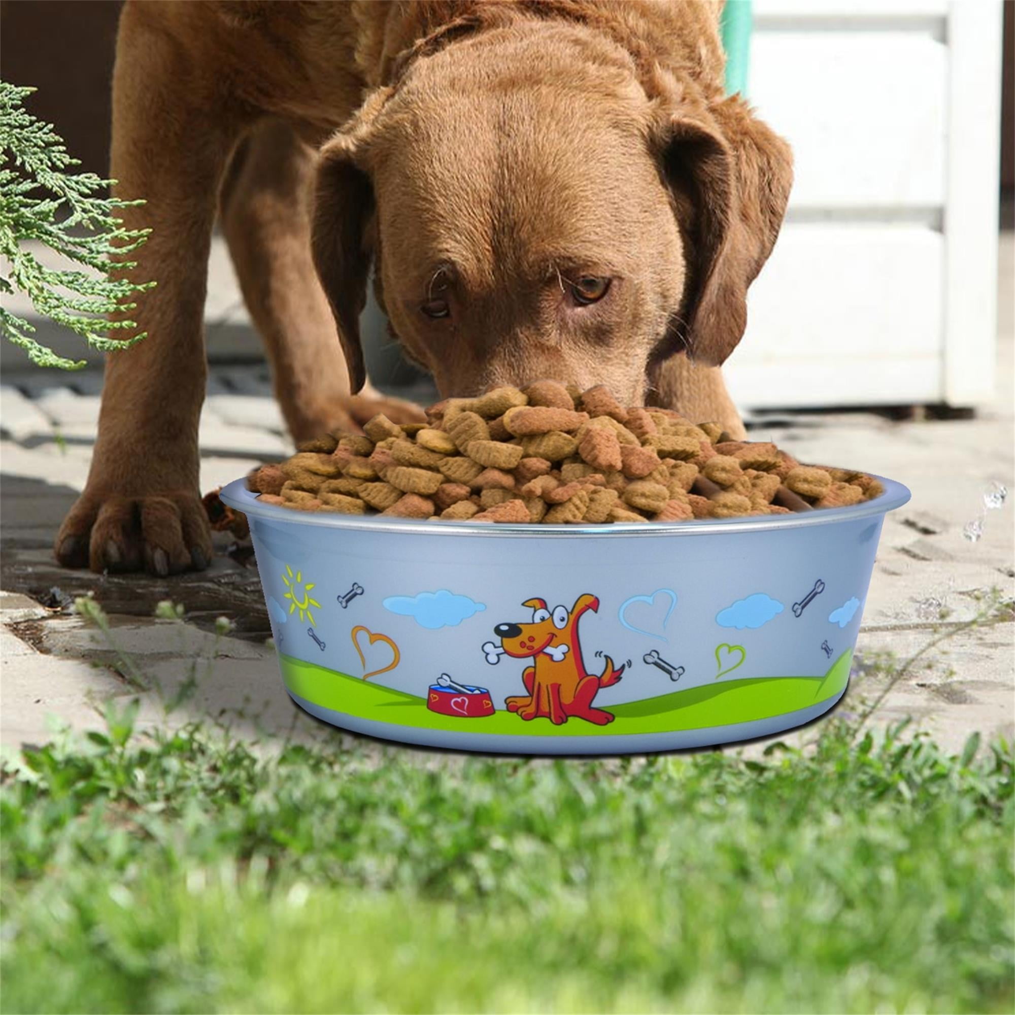 Pefilos 8.46"x2.76" Medium Lightweight Stainless Steel Dog Bowl, 54.1 OZ Food And Water Dish Pet Food Bowls, Blue Pefilos 8.46"x2.76" Medium Lightweight Stainless Steel Dog Bowl, 54.1 OZ Food And Water Dish Pet Food Bowls, Blue