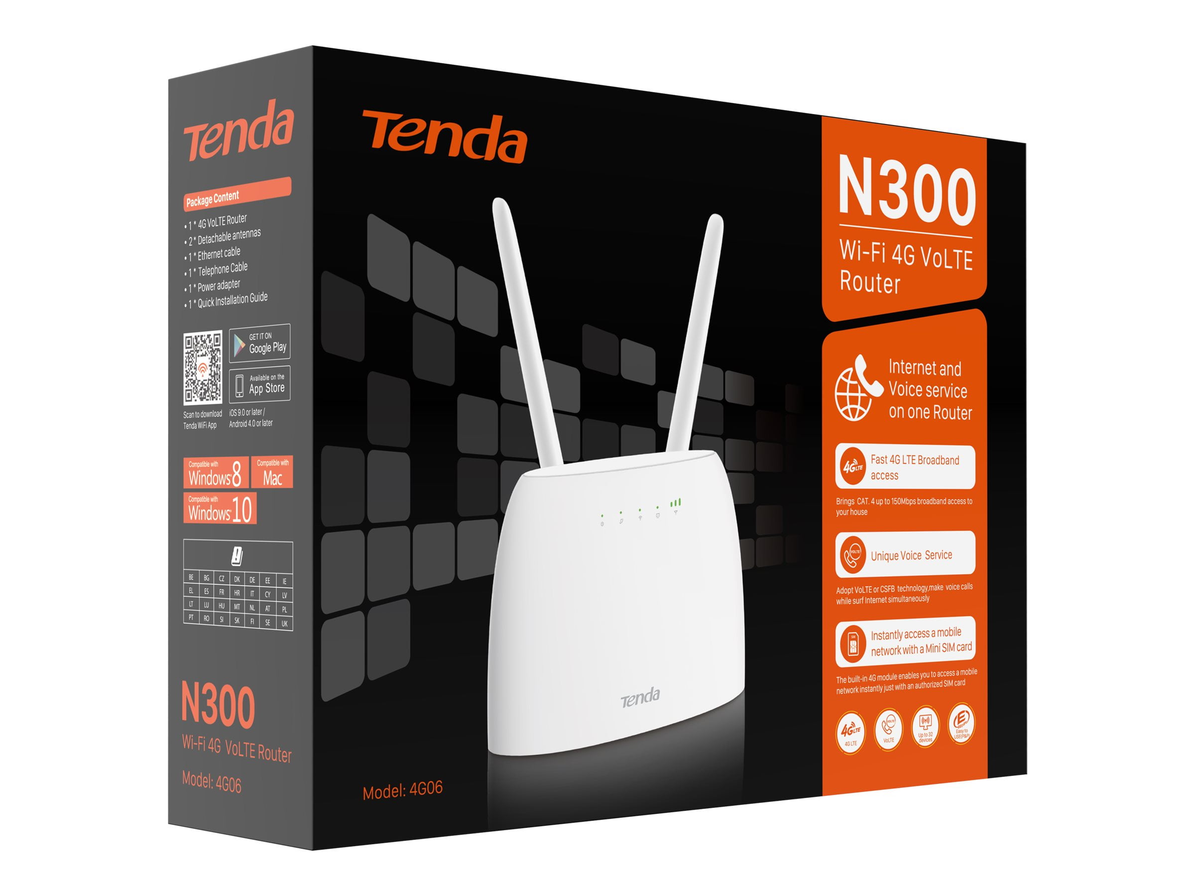 Tenda 4G06 - Wireless router - WWAN - Wi-Fi 5 - Dual Band