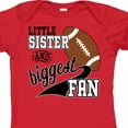 thumbnail image 4 of Inktastic Little Sister and Biggest Fan Football Player Girls Baby Bodysuit, 4 of 5